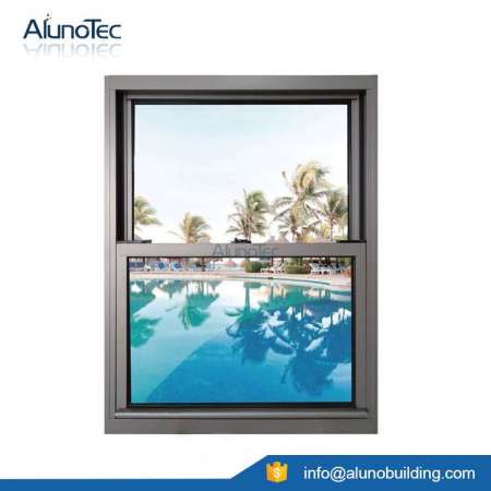 Aluminum Sash Window Top Double Hung Window Vertical Sliding Glass Window