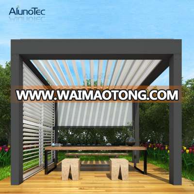 Motorized Outdoor Gazebo Waterproof Opening Roof System Garden  Aluminum Pergola