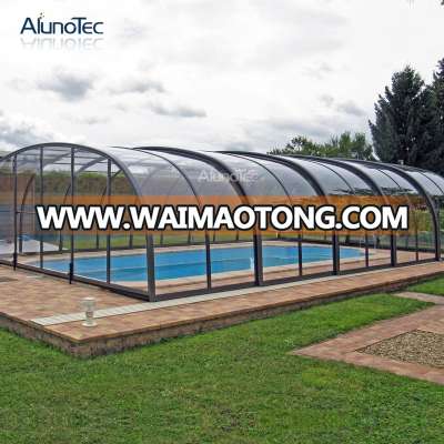 Unique Design Outdoor Aluminum Pool Enclosures Retractable SwimmingPoolAwning