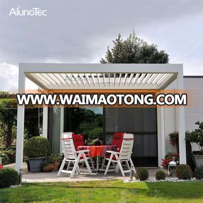 Modern Design Motorized Aluminum Pergola Sun Roof With LED lighting