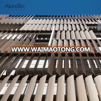 Vertical Sun Protection Aluminum Louver for Facade Cladding